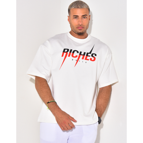 T-shirt "Riches", écriture bi-color