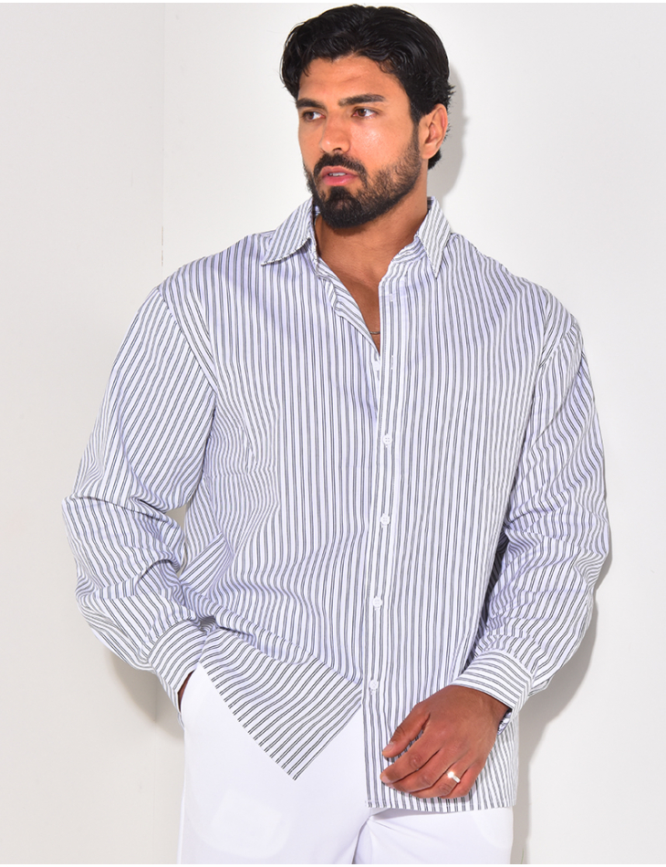 Chemise rayée manches longues