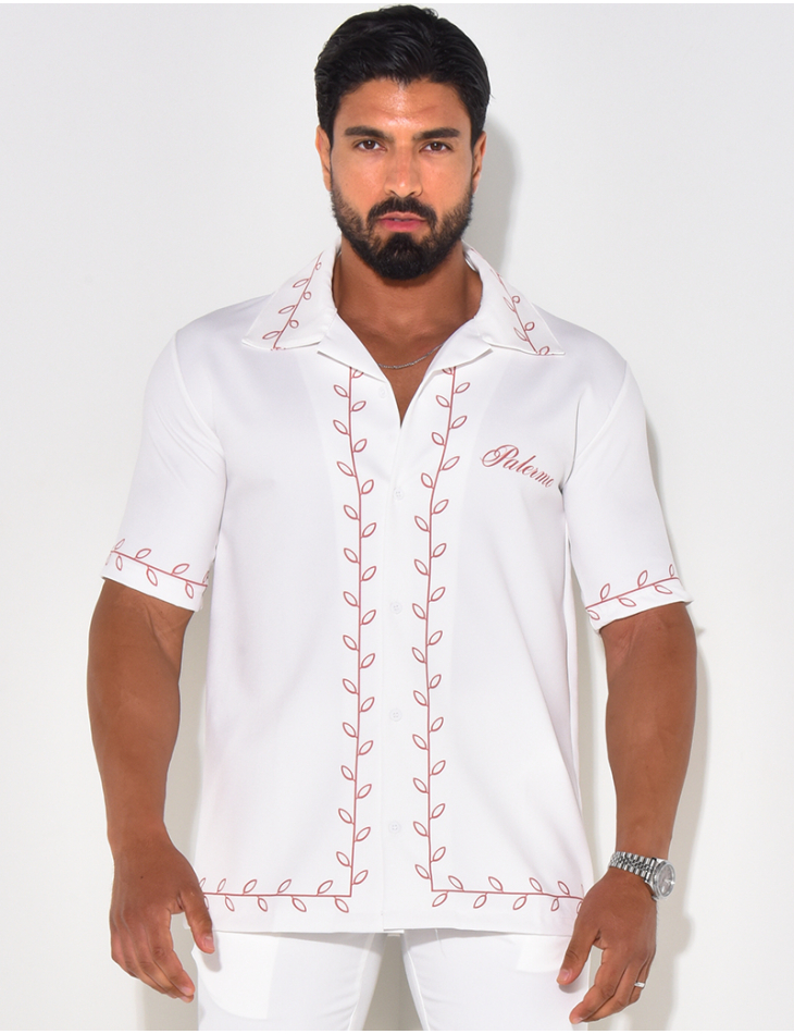 Chemise à motifs feuilles "Palermo"