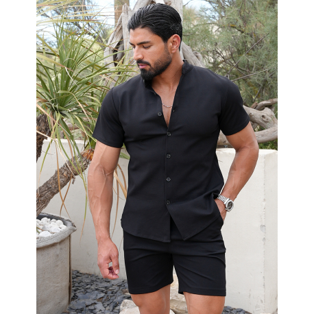 Ensemble short et chemise uni