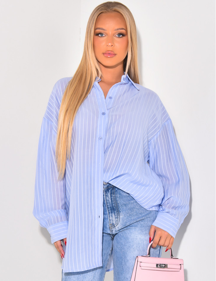 Chemise oversize à rayures