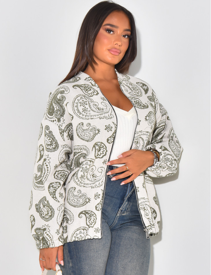 Oversized patterned bomber