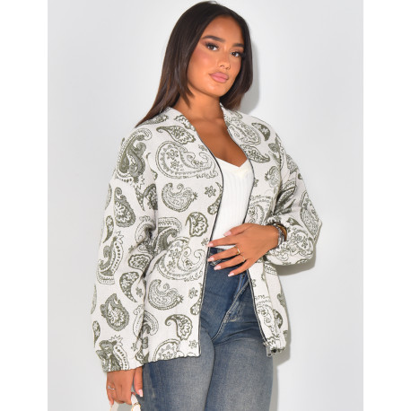 Oversized patterned bomber