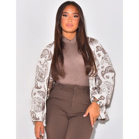 Oversized patterned bomber