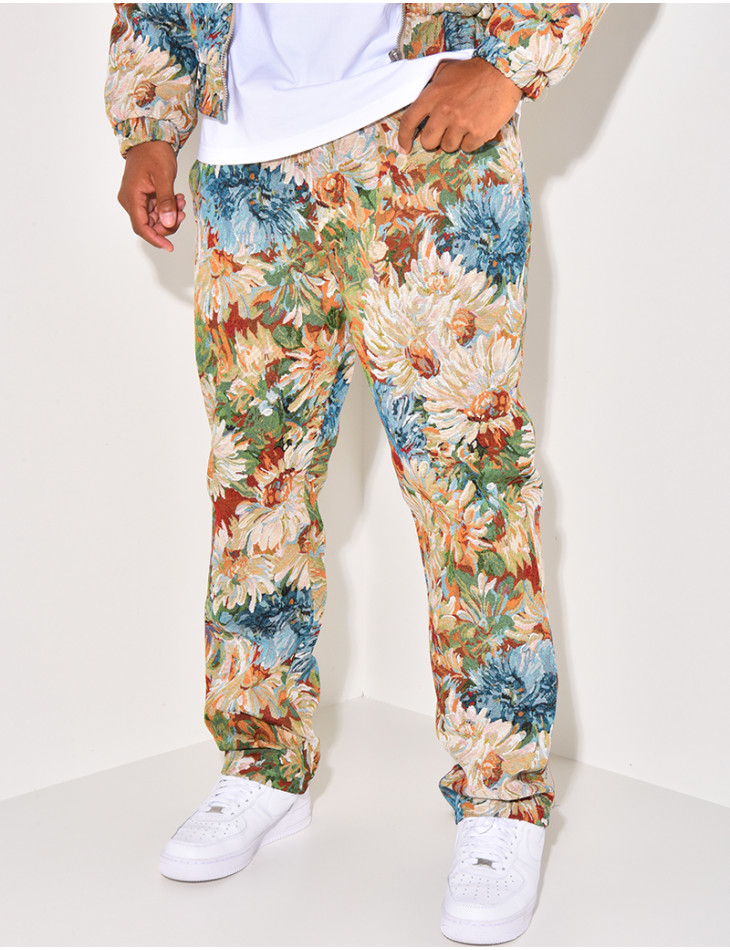 Pantalon à fleur