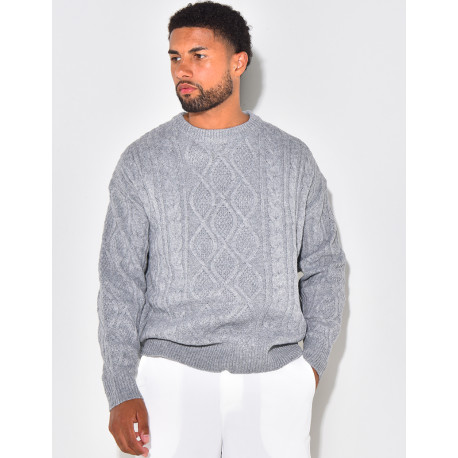 Grey cable jumper