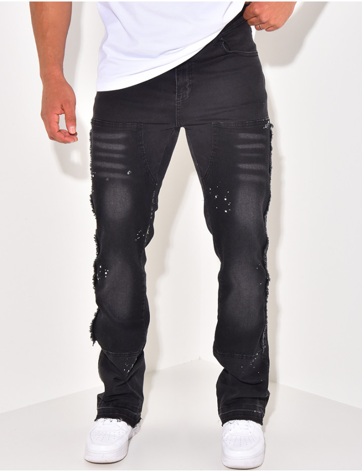 JEANS FLARE NOIR