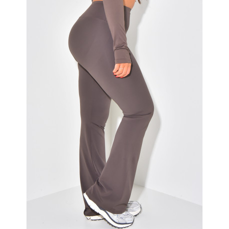 High waist flare sports trousers