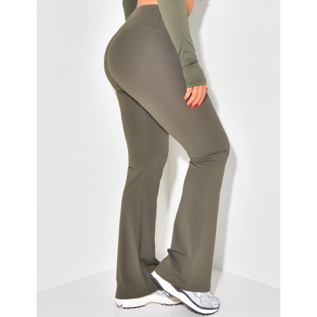 High waist flare sports trousers