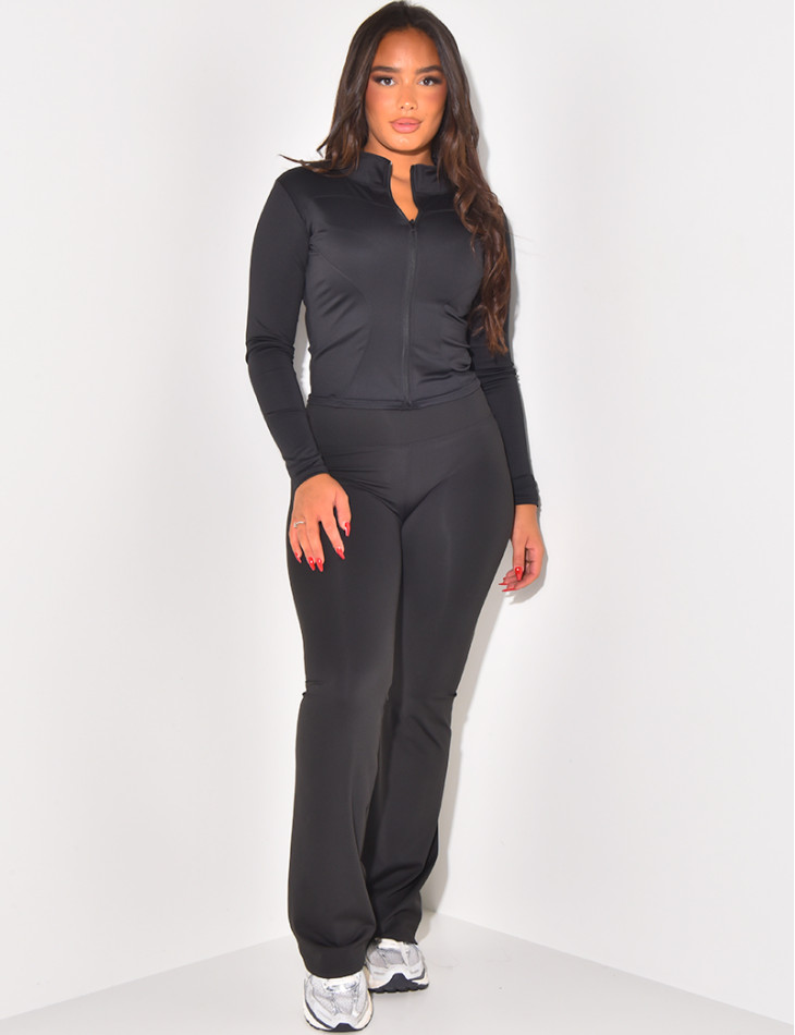 Pantalon de sport flare taille haute