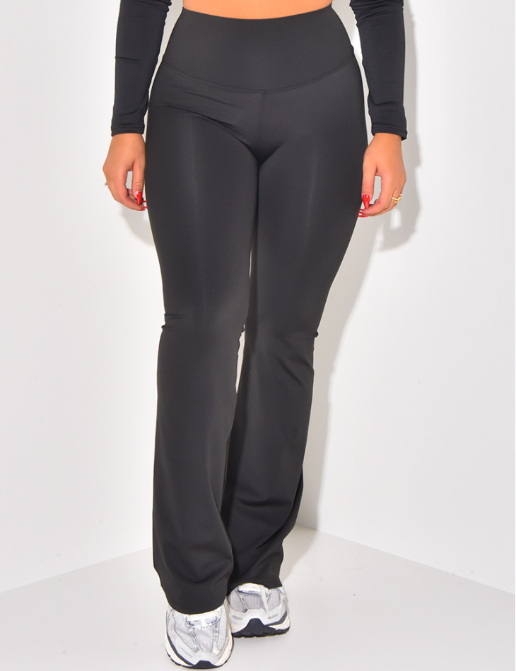 High waist flare sports trousers