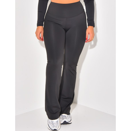 High waist flare sports trousers