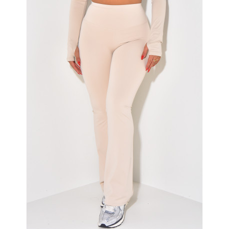 High waist flare sports trousers