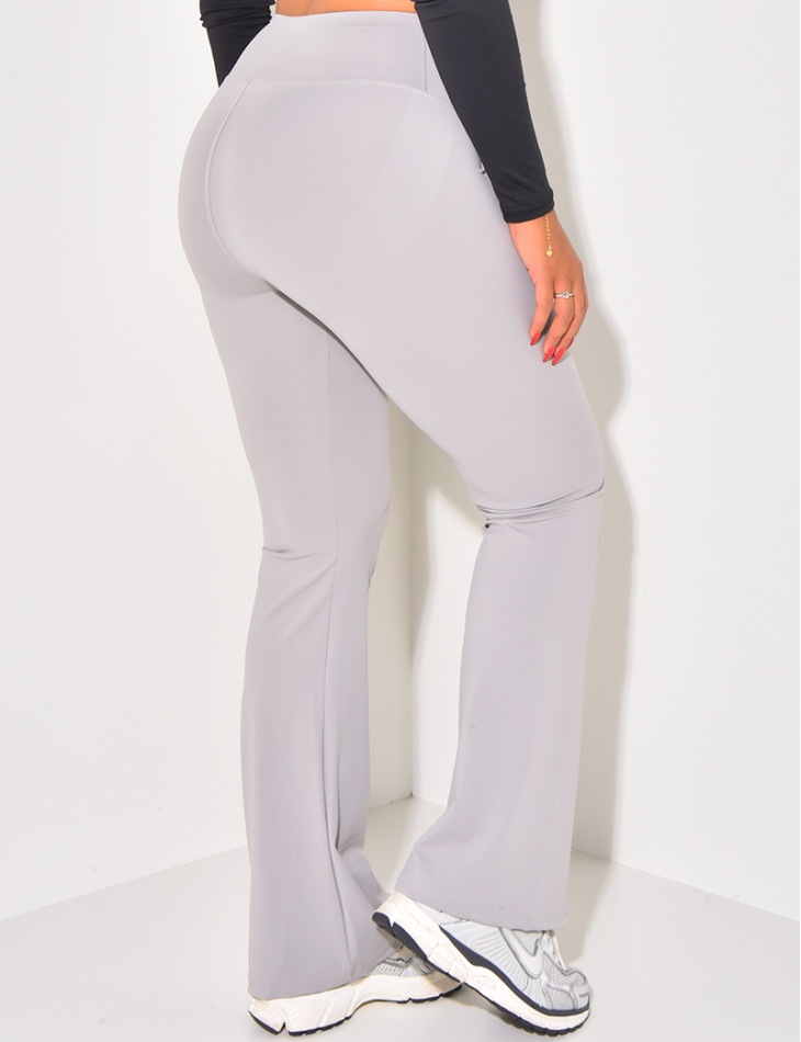 High waist flare sports trousers