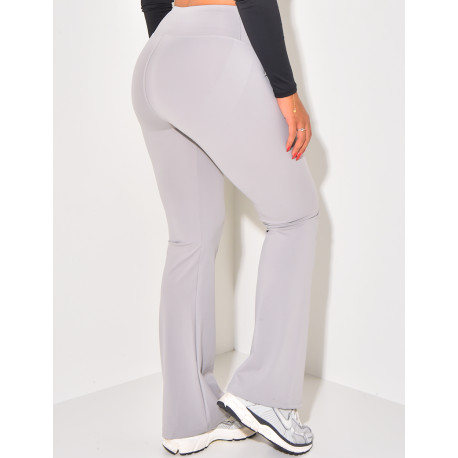 High waist flare sports trousers