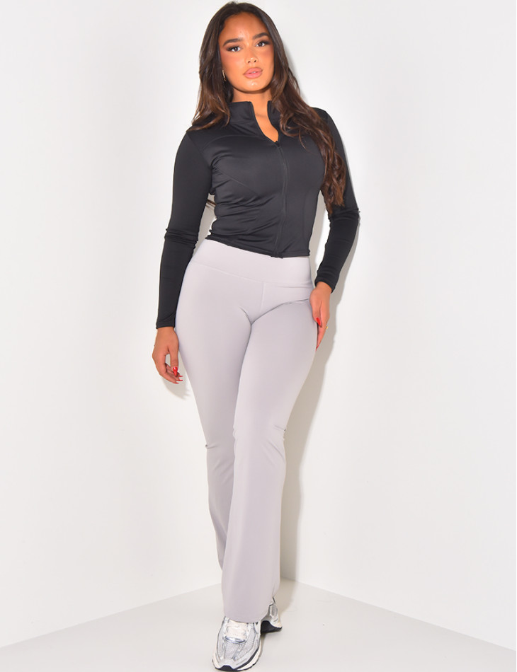 Pantalon de sport flare taille haute