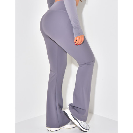 High waist flare sports trousers