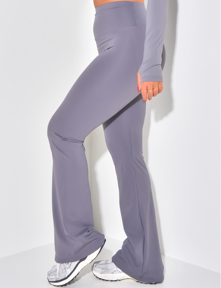 High waist flare sports trousers