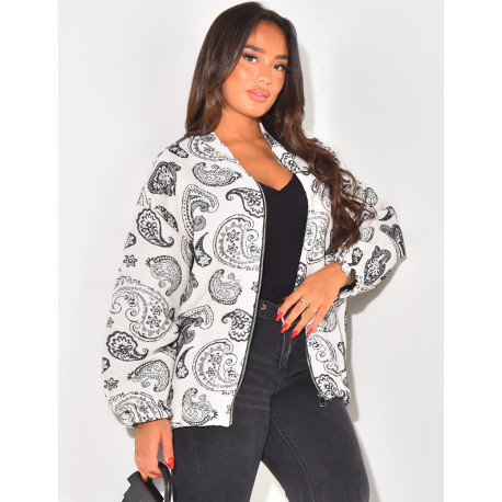 Oversized patterned bomber