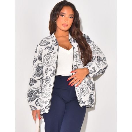 Oversized patterned bomber