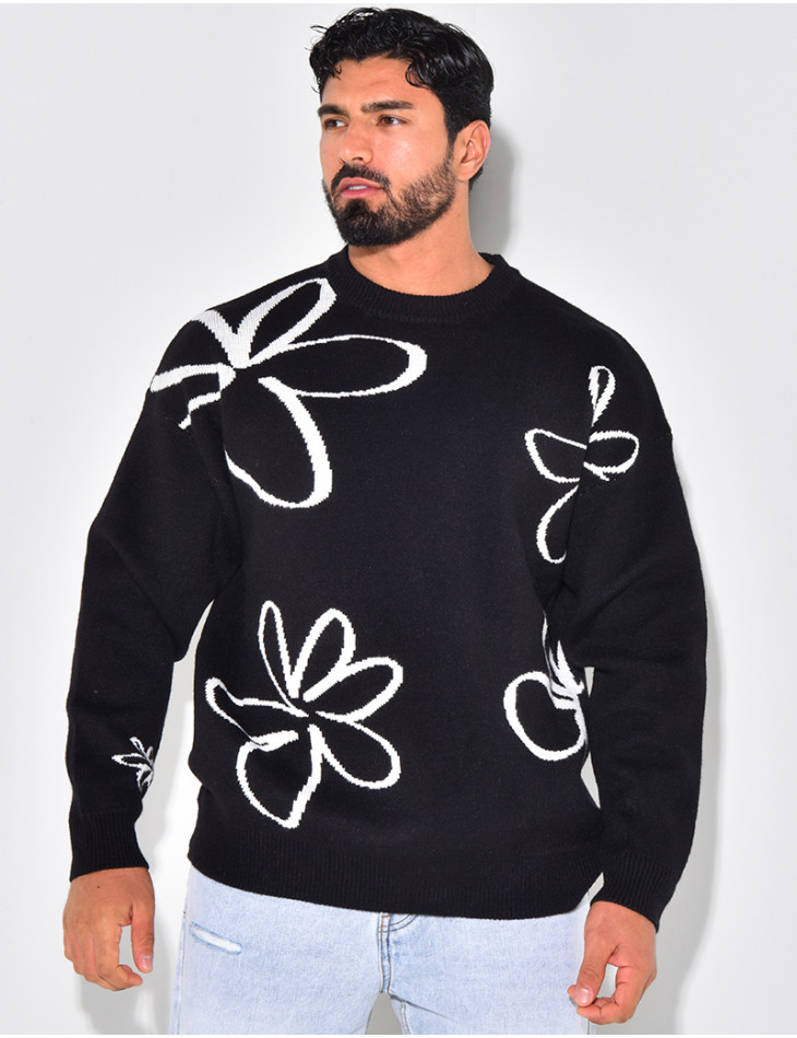 Pull en laine à motifs