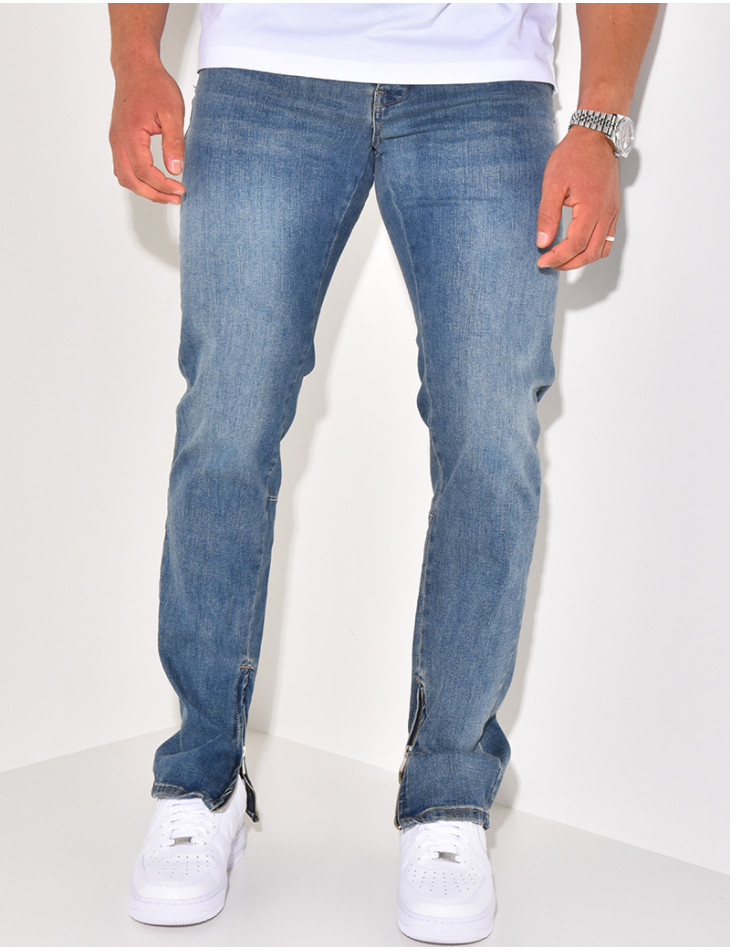 Jean avec zip en bas homme best sale