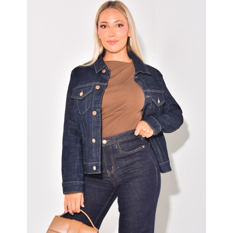 Veste en jeans bleu brut