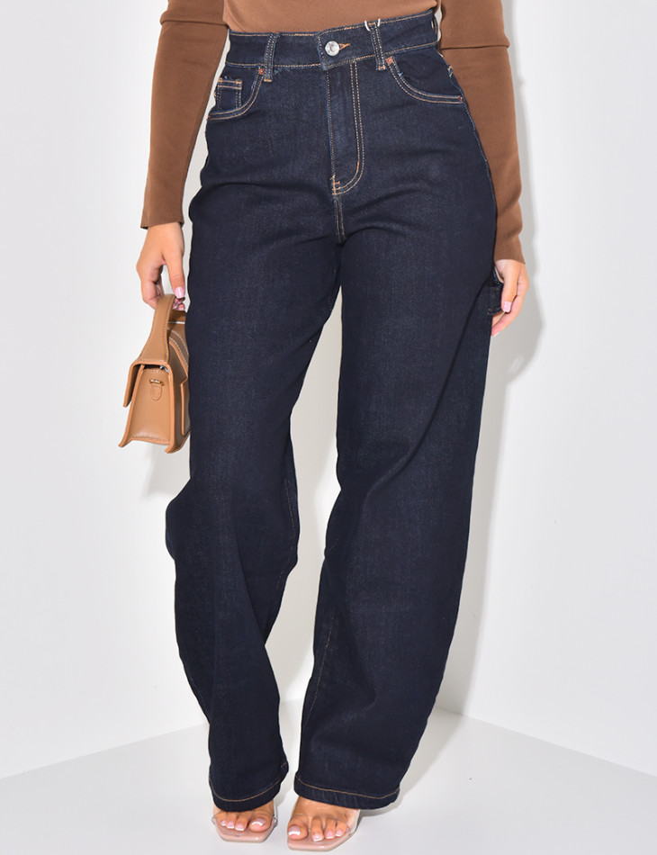 Carpenter raw blue balloon jeans