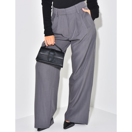 Straight-leg tailored trousers