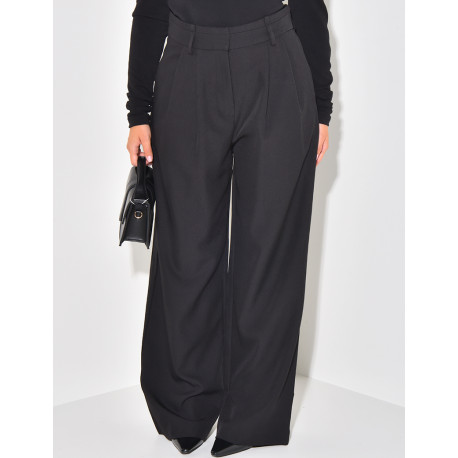 Straight-leg tailored trousers