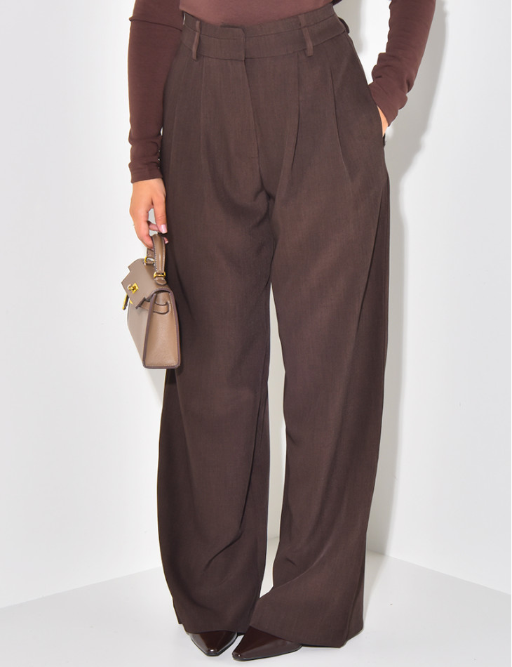 Straight-leg tailored trousers