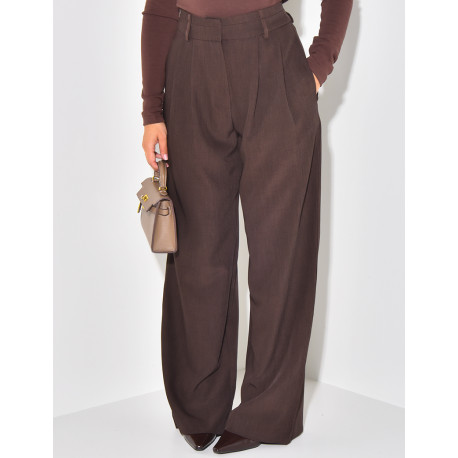 Straight-leg tailored trousers