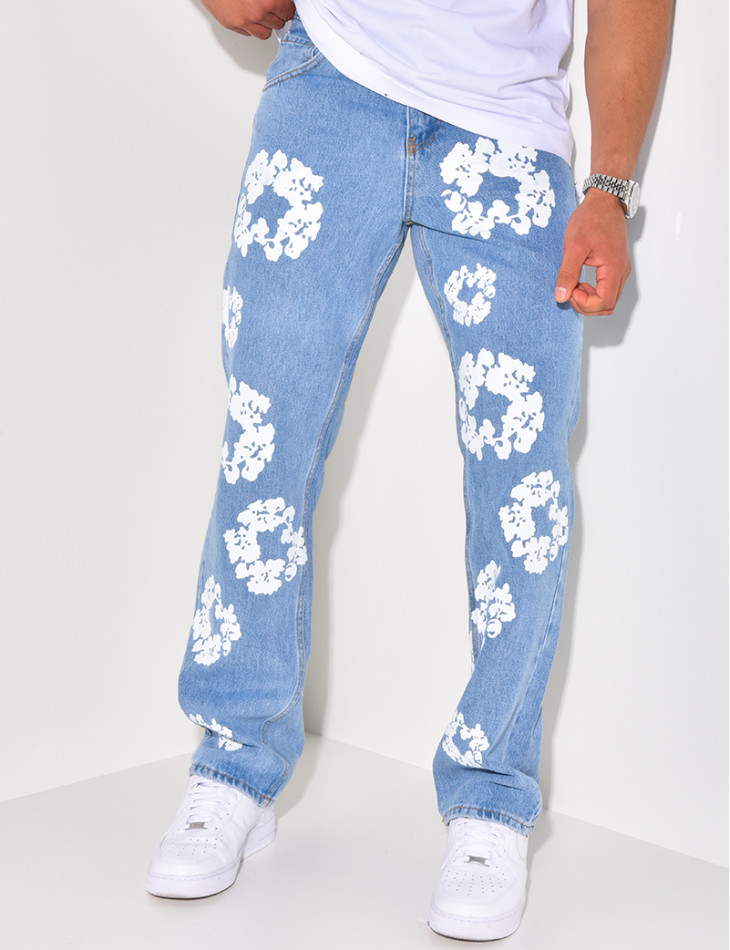 Jeans à fleurs