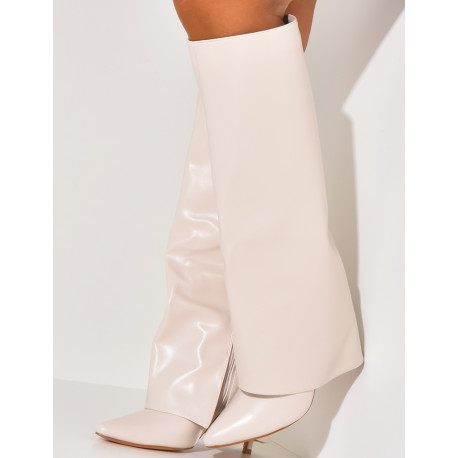 Stiletto heel boots with flaps