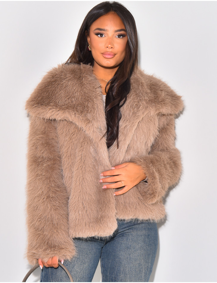 Faux fur jacket