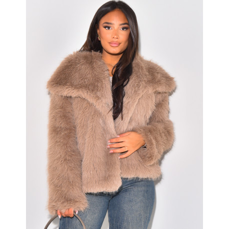 Faux fur jacket