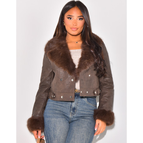 Perfecto with fur collar