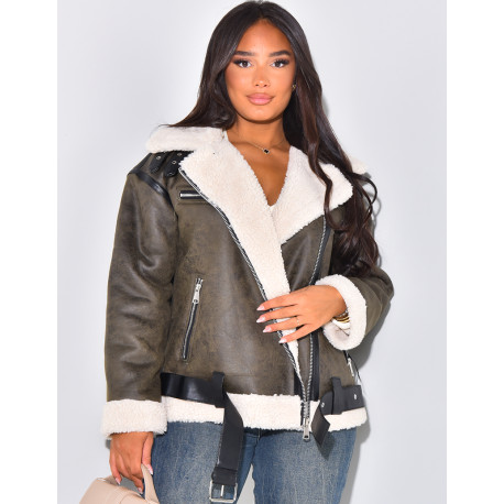 Sheepskin inner bomber