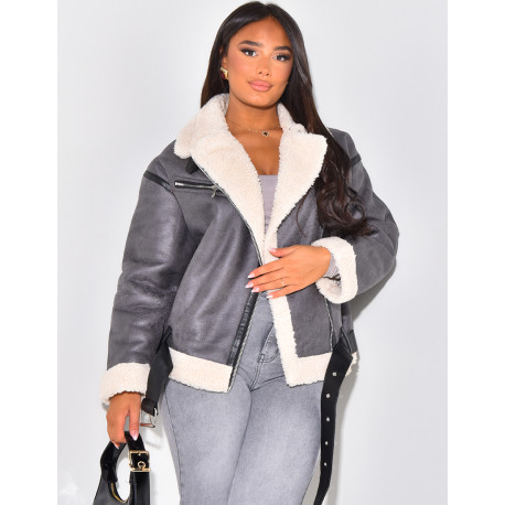 Sheepskin inner bomber