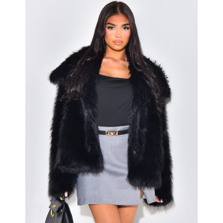 Faux fur jacket