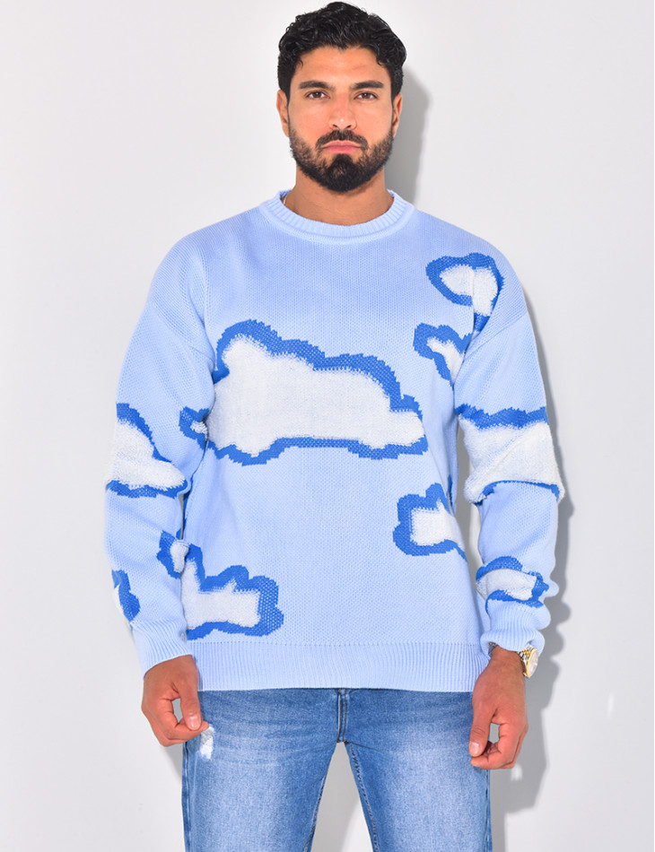 Pullover mit Wolken