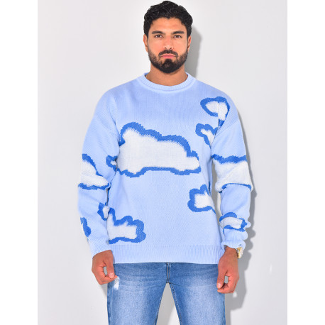 Pullover mit Wolken