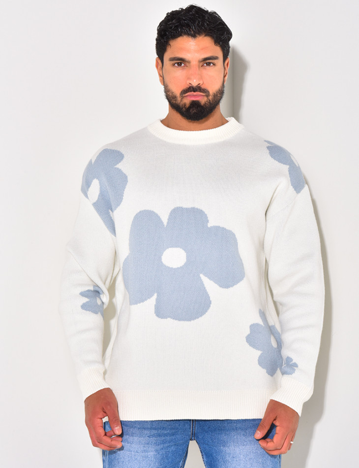 Pull en laine à motifs