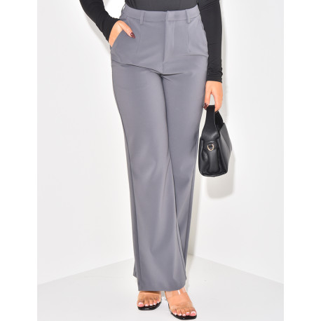 Pantalon de tailleur coupe droite