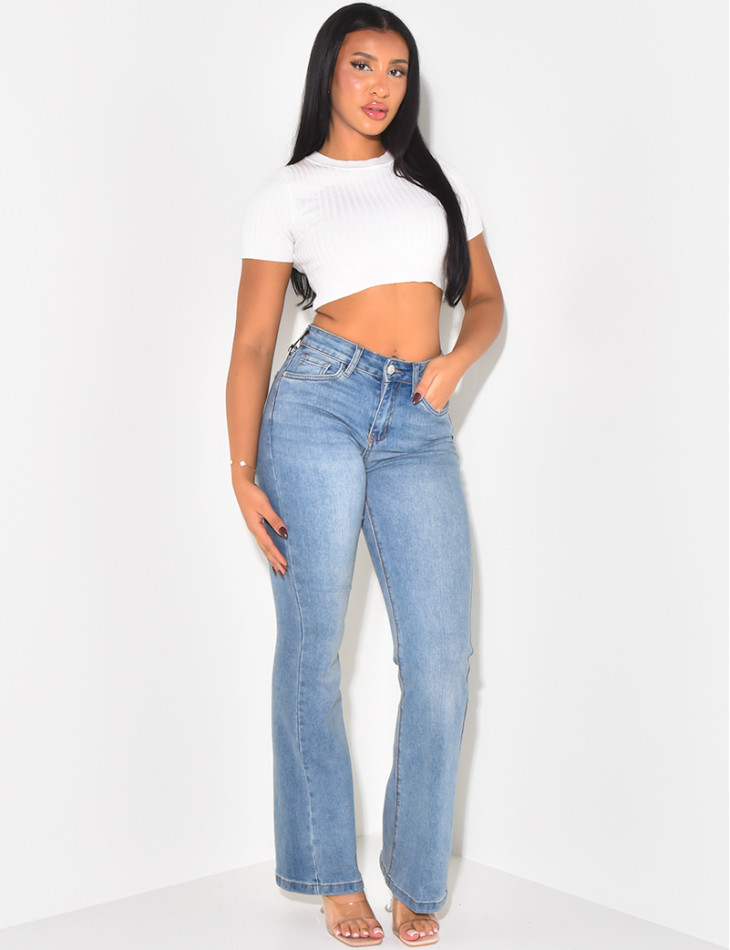 Ausgestellte Stretch-Jeans