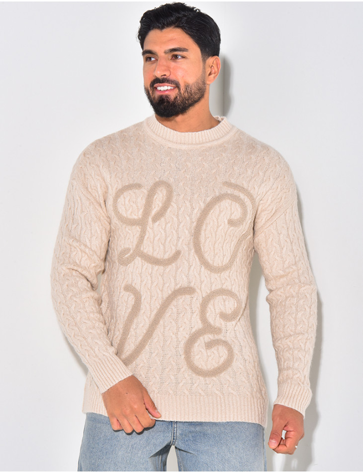 Pull en laine "Love"