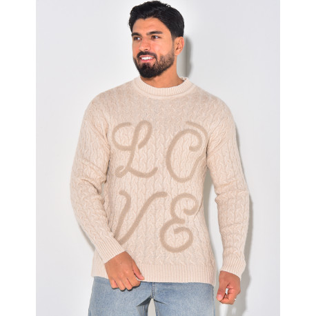 Pull en laine "Love"