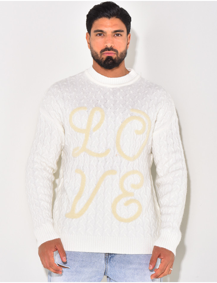 Pull en laine "Love"