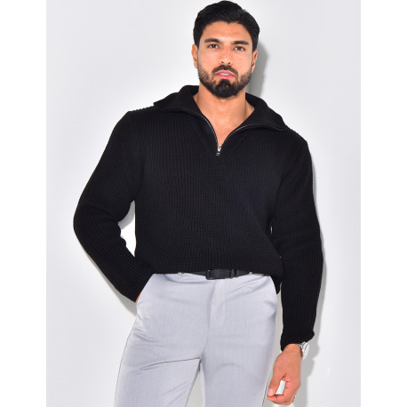 Zip neck jumper