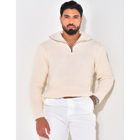 Zip neck jumper